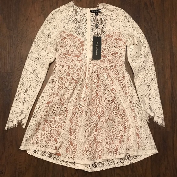 For Love And Lemons Dresses & Skirts - For Love and Lemond white Lace Mini Dress NWT M